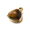Natural Tiger Eye Triangle Charms STAS-D310-02G-01-2