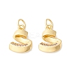 Rack Plating Eco-friendly Brass Micro Pave Clear Cubic Zirconia Charms KK-D072-01G-S-NR-1