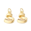 Rack Plating Eco-friendly Brass Micro Pave Clear Cubic Zirconia Charms KK-D072-01G-S-NR-1