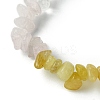 Natural Quartz Crystal & Rose Quartz & Red Aventurine & Prehnite & South Red Agate & Topaz Jade Chip Beaded Stretch Bracelets for Women BJEW-JB10816-4