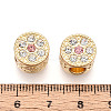 Rack Plating Alloy Rhinestone European Beads FIND-N011-03KCG-3