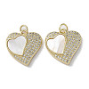 Brass Micro Pave Cubic Zirconia Pendants KK-G485-34G-G-1