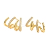 Rack Plating Claw Brass Clip-on Earrings EJEW-N055-43G-RS-1