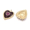 304 Stainless Steel and Enamel Pendants STAS-T068-103B-G-2