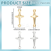 50Pcs 2 Colors Brass Connector Charms KK-PH0013-50-4