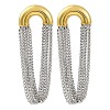 304 Stainless Steel Tassel Chain Stud Earrings for Women EJEW-U023-07GP-2