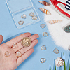 12Pcs Brass Pave White Shell Heart Charms FIND-BC0013-84A-3