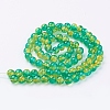 Spray Painted Crackle Glass Beads Strands CCG-Q002-10mm-07-2