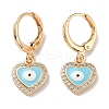 Real 18K Gold Plated Brass Dangle Leverback Earrings EJEW-L269-008G-02-1