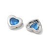 Valentine's Day Brass Pave Cornflower Blue Glass Beads KK-A300-06P-2