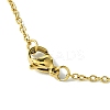 Heart Glass Pendant Necklaces NJEW-K117-01G-5