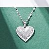 Heart 304 Stainless Steel Pendant Necklaces NJEW-H059-18P-3