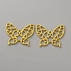 Butterfly Zinc Alloy Open Back Bezel Pendants FIND-WH0016-61E-G-1