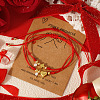Brass Beads Braided Bead Bracelets XB9584-1-2