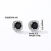 Elegant Zircon Square Stud Earrings for Women TY1635-14-1