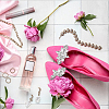 1Pc Flower Alloy with Glass Detachable Shoe Buckel Clips AJEW-AN0007-18-5