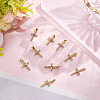 10Pcs Brass Micro Pave Cubic Zirconia Pendants KK-BBC0019-82-4