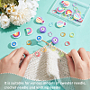 Evil Eye/Hot Air Balloon/Rainbow Silicone Knitting Needle Point Protectors SIL-NB0001-36-3