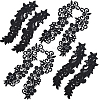 4 Pairs 2 Style Polyester & Nylon Embroidery Flower Lace Appliques DIY-GF0009-10-1