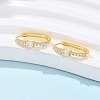 Oval 925 Sterling Silver Micro Pave Clear Cubic Zirconia Hoop Earrings EJEW-K317-09G-3