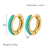 Real 18K Gold Plated 304 Stainless Steel Hoop Earrings UA1409-1-1