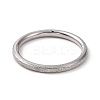 Textured 201 Stainless Steel Simple Thin Finger Ring for Women RJEW-I089-26P-2