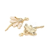 Brass Micro Pave Clear Cubic Zirconia Pendants KK-S531-25G-2