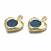 Brass Micro Pave Cubic Zirconia Pendants KK-Q769-004-NF-4