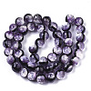 Handmade Silver Foil Glass Lampwork Beads Strands FOIL-T003-03D-2