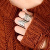 Alloy with Synthetic Turquoise Finger Rings FS-WG0500F-04-3