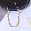 Imitation Pearl Sun & Oval Boho Link Chain Necklaces JN1131A-4