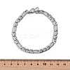 1Pc Trendy Women's 304 Stainless Steel Figaro Chain Bracelets BJEW-DJ0001-81-5