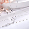 Stainless Steel Envelope Pendant Necklaces GL7398-2-2