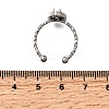 Teardrop 304 Stainless Steel Adjustable Cuff Ring Components STAS-H237-02B-P-2