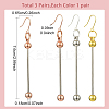 3 Pairs 3 Colors Plastic Dangle Earrings EJEW-YW0001-20-3