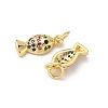 Brass Micro Pave Cubic Zirconia Pendants KK-D502-26L-G-2