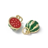 Brass Enamel Charms KK-D336-06G-01-2