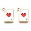 Rack Plating Alloy Enamel Pendants PALLOY-N172-009-2