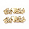 Brass Micro Pave Cubic Zirconia Connector Charms ZIRC-I062-06G-1