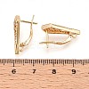 Brass Micro Pave Cubic Zirconia Hoop Earring Finding LS-KK-N261-42G-3