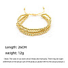 Brass Round Beaded Braided Beaed Bracelets WT6020-1-4