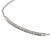 Alloy Crystal Rhinestone Box Chain Slider Bracelets LS-BJEW-F469-01P-2
