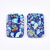Assembled Synthetic Imperial Jasper and Natural Lapis Lazuli Pendants G-S329-048-2