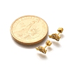 Ion Plating(IP) 304 Stainless Steel Heart Stud Earring EJEW-A118-18G-02-5