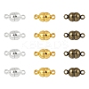 12 Sets 3 Colors Brass Magnetic Clasps KK-FS0001-55B-1