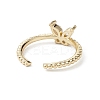 Butterfly Clear Cubic Zirconia Cuff Ring LS-RJEW-M146-12G-3