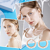 2 Pairs Natural Pearl Braided Big Hoop Earrings EJEW-UN0002-09-7