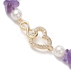 Natural Amethyst Chip Beaded Stretch Bracelets BJEW-JB10507-3