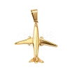 Airplane 304 Stainless Steel Pendants STAS-M121-10G-1