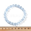 Dyed Natural Selenite Round Beaded Stretch Bracelets for Women G-U005-02H-5